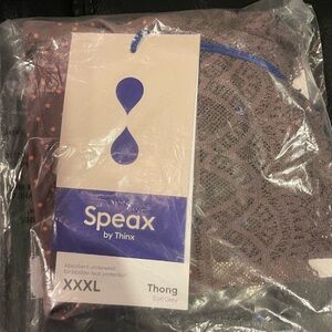 Speax by Thinx period underwear. Unopened, new with tag. 3XL Earl Grey Thongs.